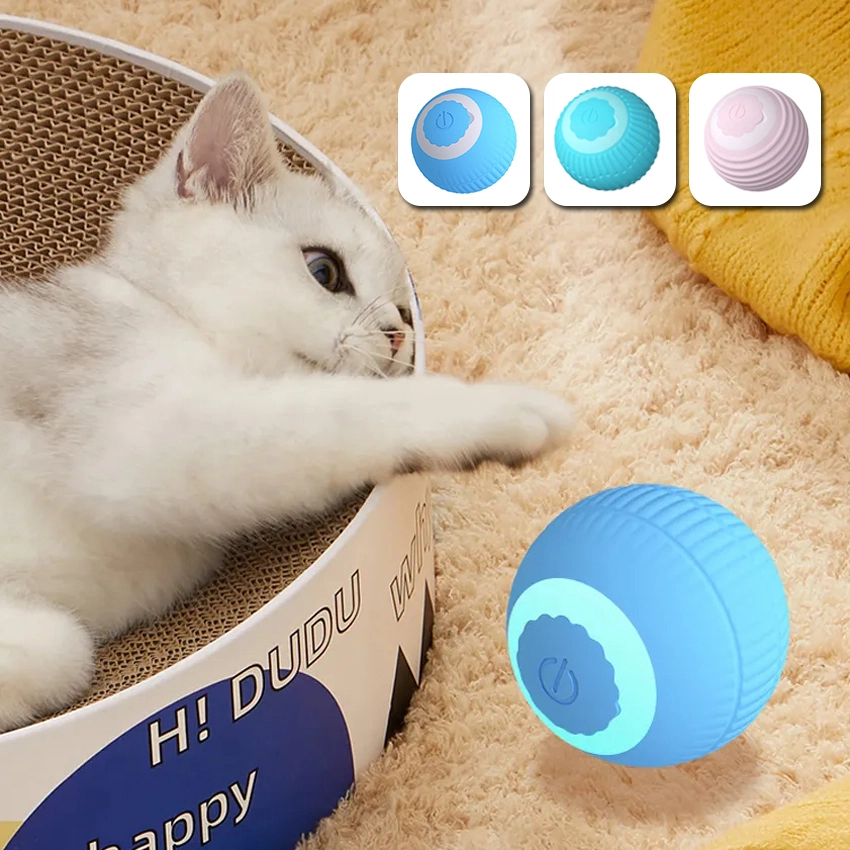 Smart Automatic Cat Toys Gravitational Rolling Ball Electric Interactive Pet Toys for Cats Training Self Moving Toys 1