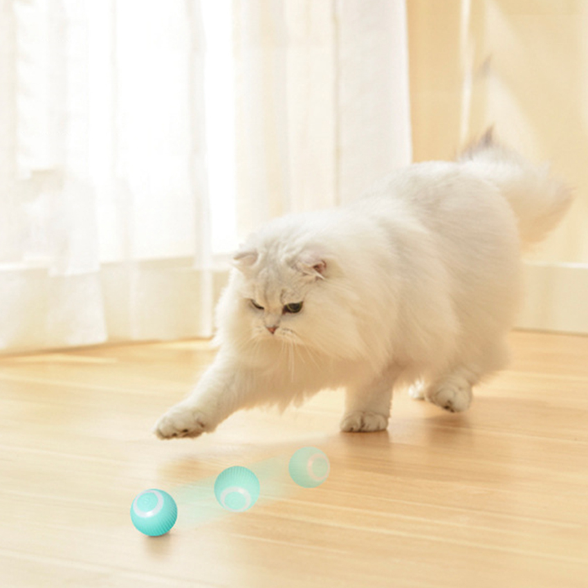 ROADREIGN - Pelota interactiva para perros con sistema de salto, juguete masticable eléctrico inteligente con gravedad que se auto-rodante 7
