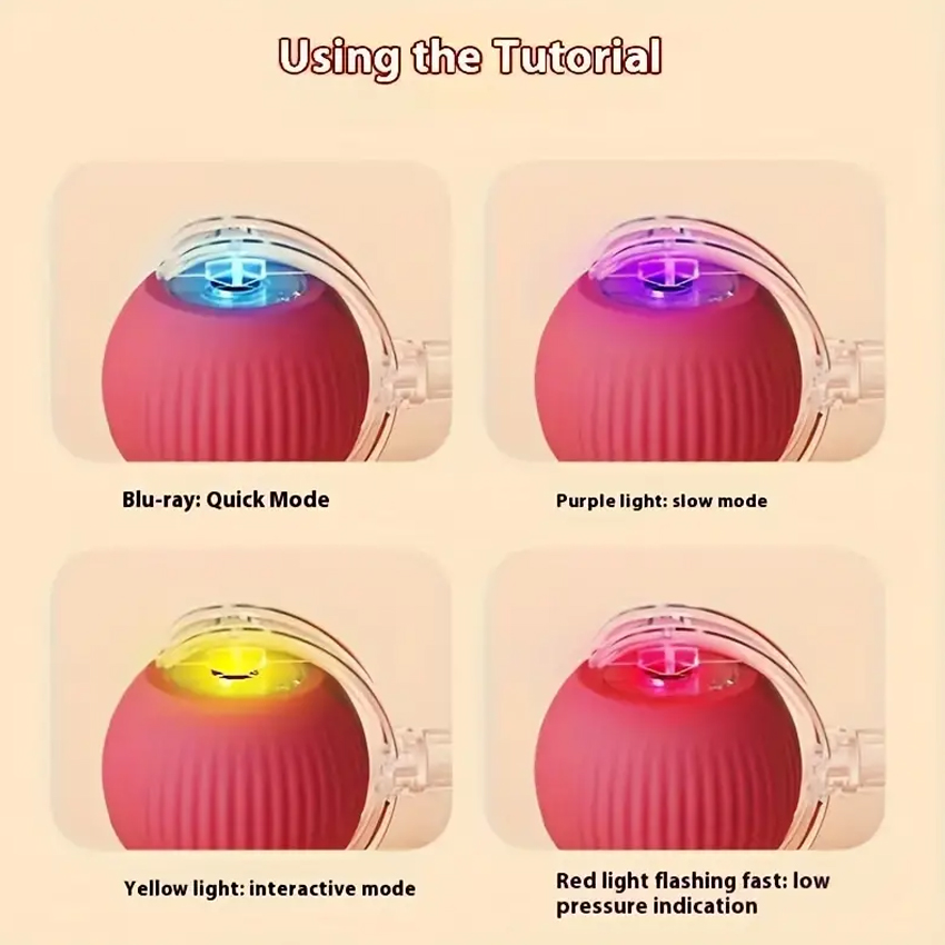 Interactive Self-Rolling Cat Toy Ball Electric Charging Pet Toy Rechargeable Plastic Cat Playing Ball Toys 5