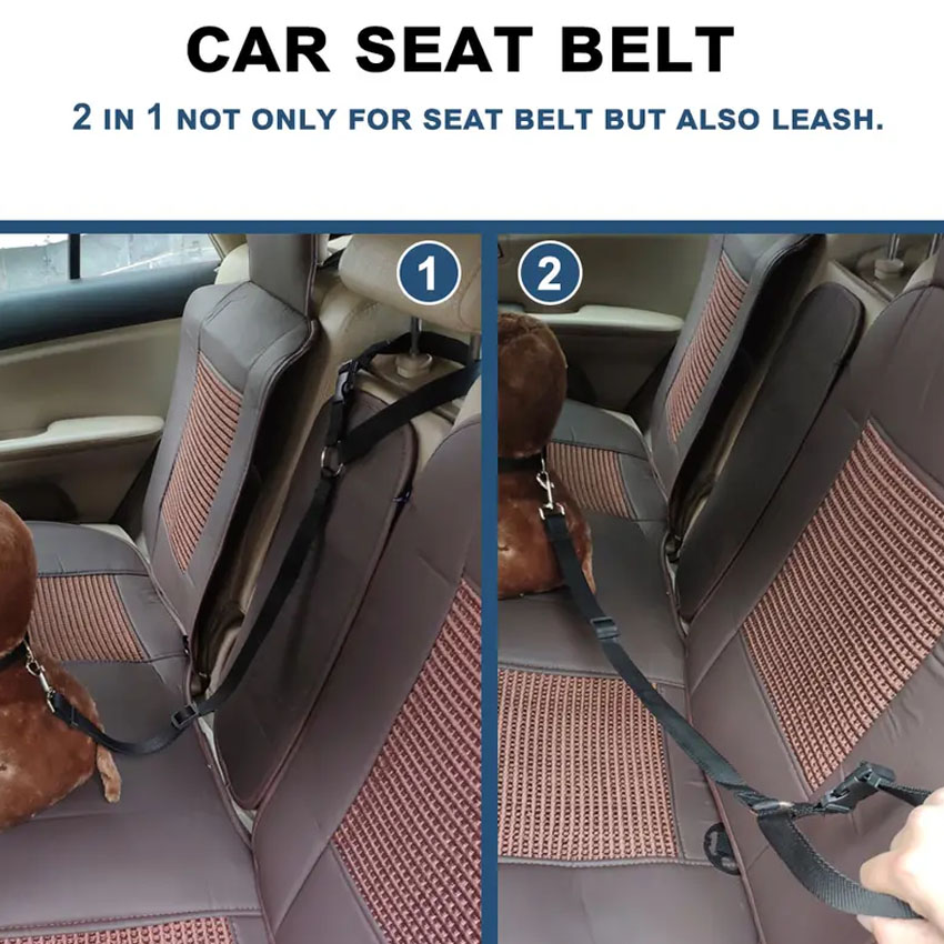 Pet Car Seat Belt Adjustable Nylon Lead Leash Backseat Safety Belt For Dog And Cat 9