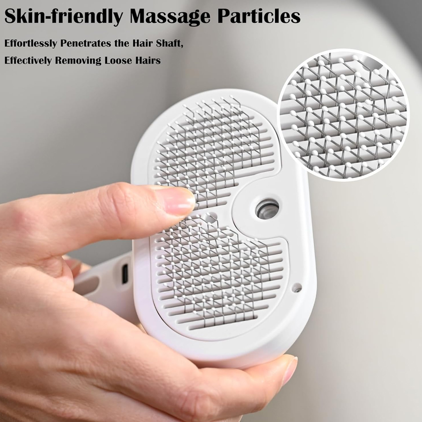 5-In-1 Pet Vaporizer Brush One Button Hair Removal Cat Steaming Brush Long Handle Dog Spray Comb 13