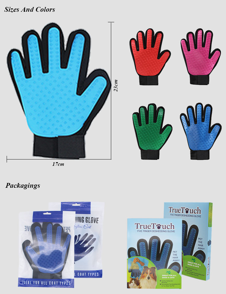 Cat Deshedding Dog Hair Remover Pet Grooming Glove