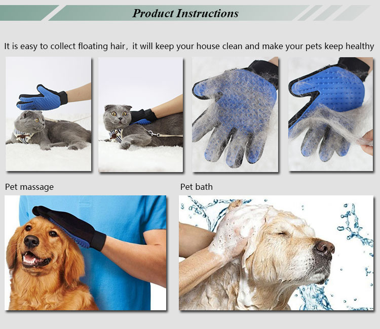 Cat Deshedding Dog Hair Remover Pet Grooming Glove