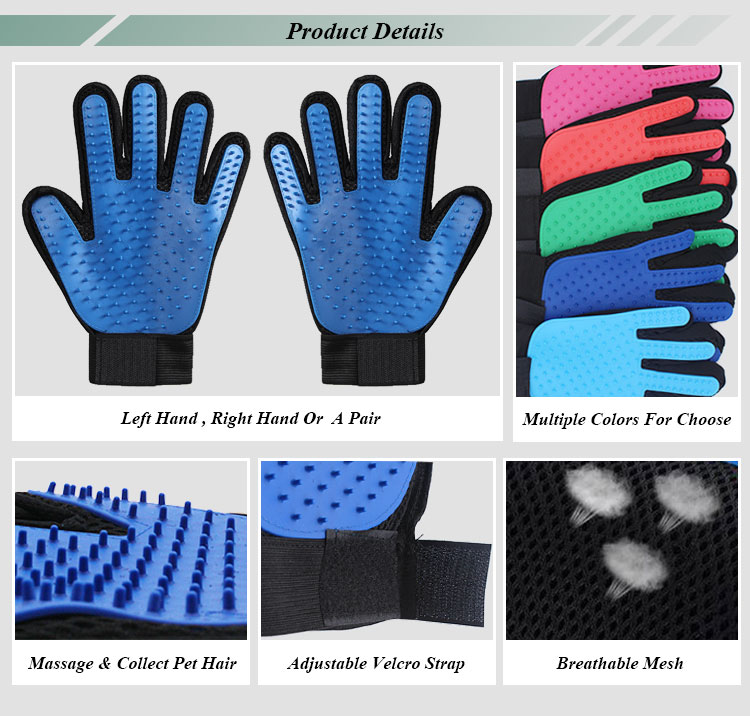 Cat Deshedding Dog Hair Remover Pet Grooming Glove