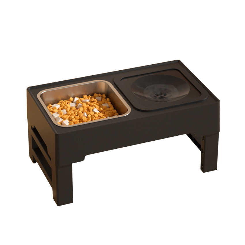 Adjustable Height Dog Basin Plastic Pet Slow Food Bowl Stainless Steel Folding Water Bowl with Raised Feature Feeder 8