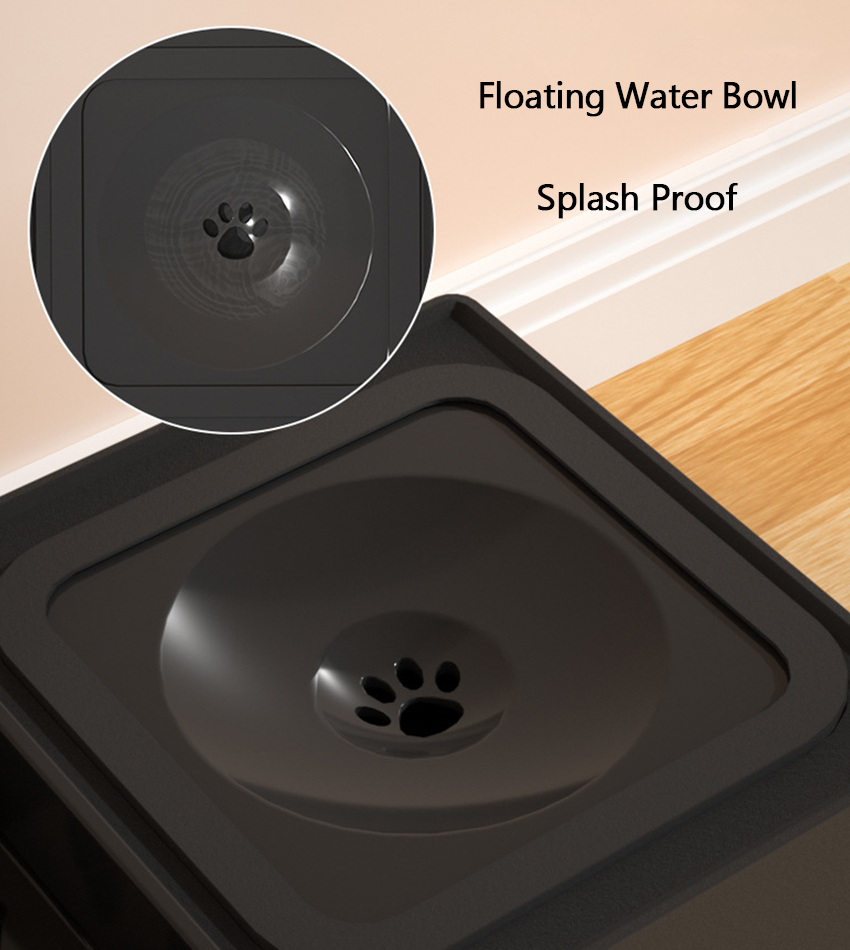 Adjustable Height Dog Basin Plastic Pet Slow Food Bowl Stainless Steel Folding Water Bowl with Raised Feature Feeder 13