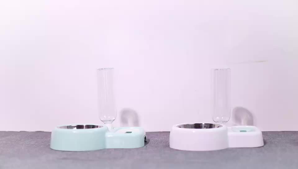 ROADREIGN - Gamelles doubles automatiques pour animaux de compagnie, nouveau design, en plastique 2