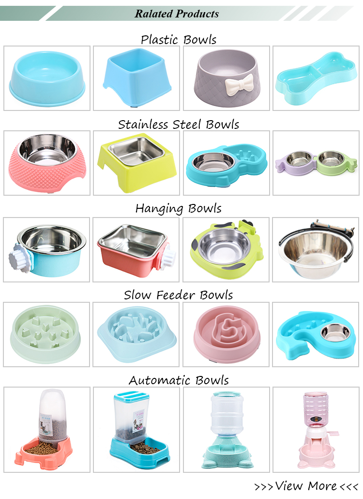 ROADREIGN - New Design Plastic Pet Auto Water Double Bowl Pet Bowls 10