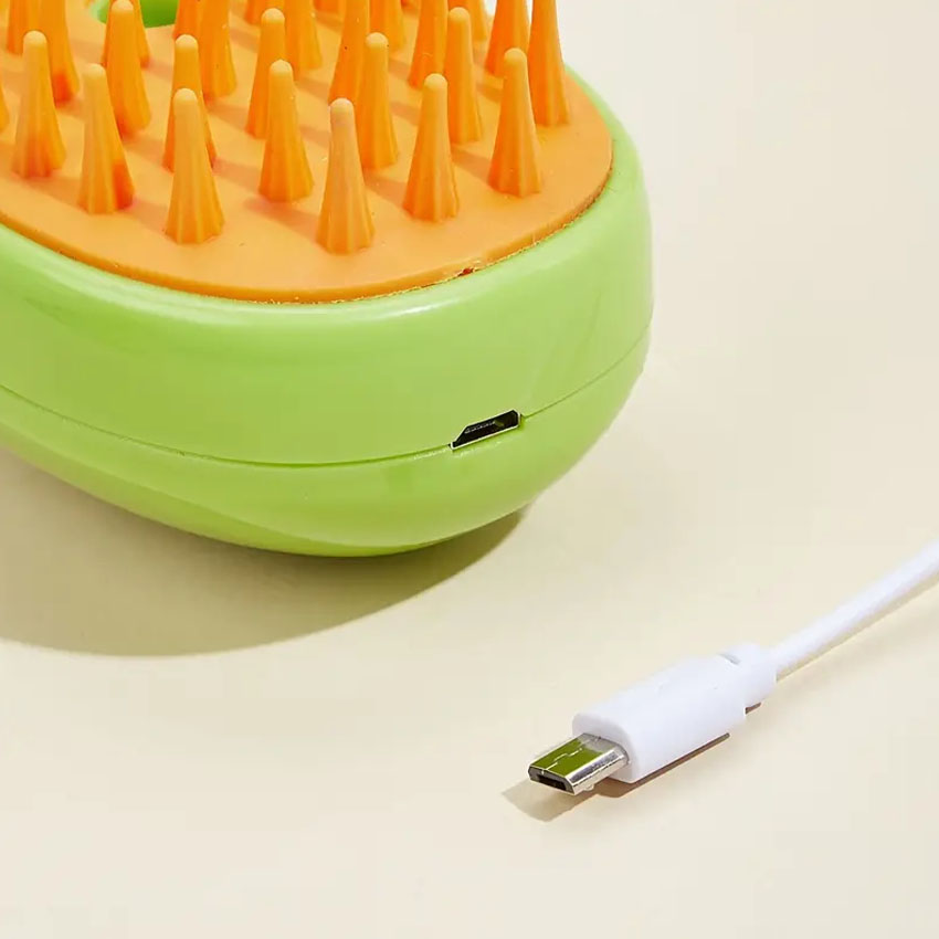 Brosse vapeur rechargeable USB 3 en 1 pour chats et chiens - Brosse à spray pour démêler et éliminer les poils morts - Idée cadeau de Noël pour animaux 4