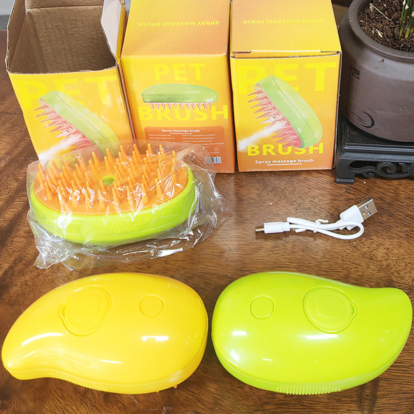 3-in-1 USB Rechargeable Cat Steam Brush Dog Spray Brush for Removing Tangled and Loosse Hair Christmas Gift for Animal 12