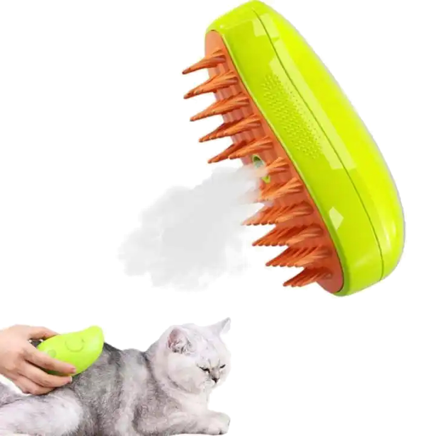 Brosse vapeur rechargeable USB 3 en 1 pour chats et chiens - Brosse à spray pour démêler et éliminer les poils morts - Idée cadeau de Noël pour animaux 6
