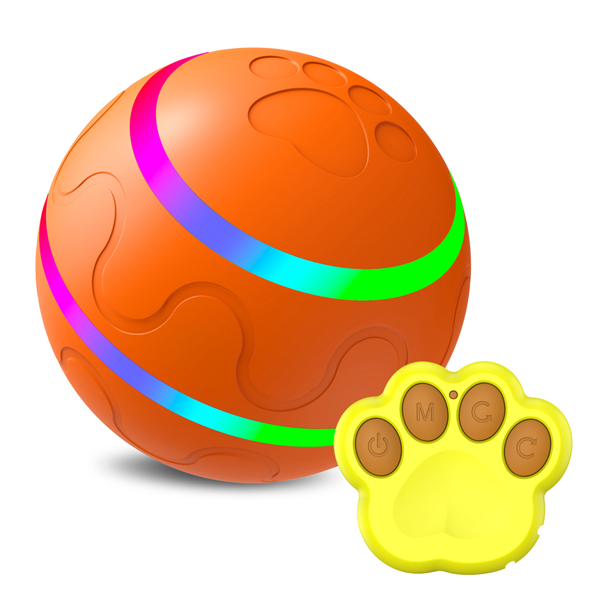 2024 New Upgrade Interactive Dog Ball Toy Rechargeable Self Rolling Ball Motion Activated Remote Control Pet Toys 13