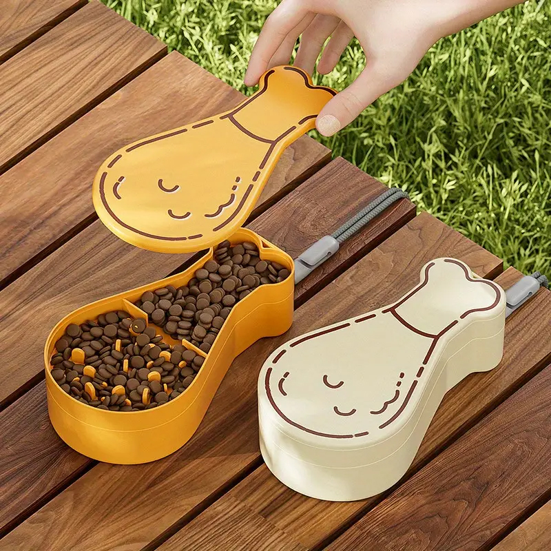Botella de agua portátil para mascotas con comedero lento, dispensador de agua a prueba de fugas para perros y gatos, ideal para paseos al aire libre. 4