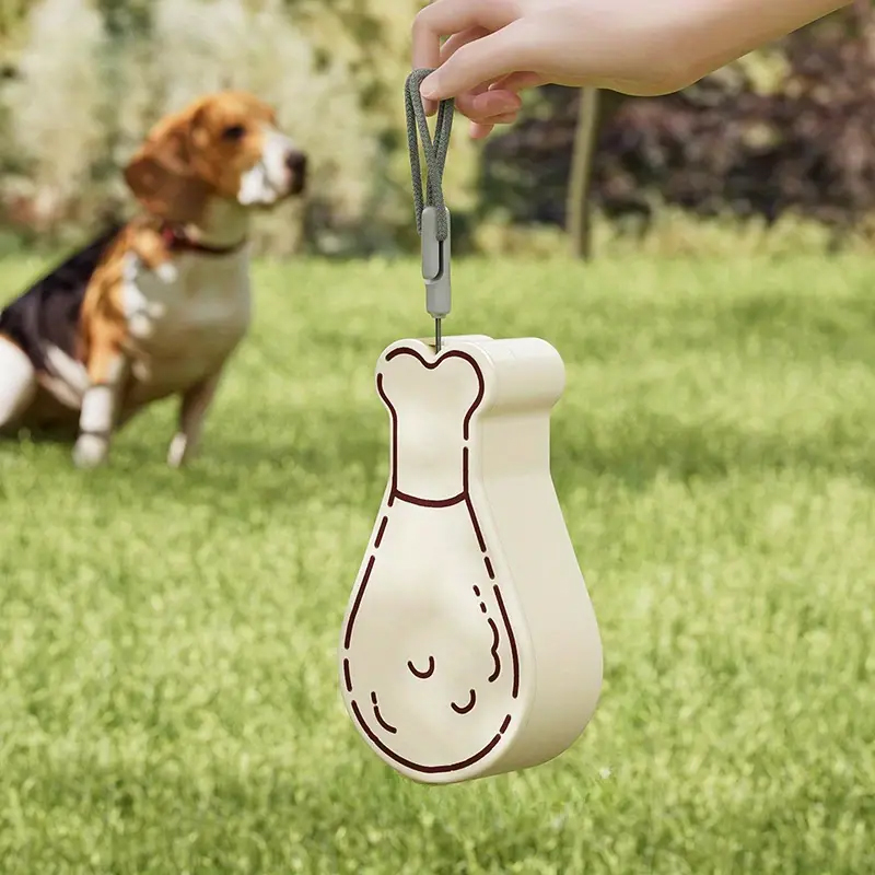 Botella de agua portátil para mascotas con comedero lento, dispensador de agua a prueba de fugas para perros y gatos, ideal para paseos al aire libre. 6