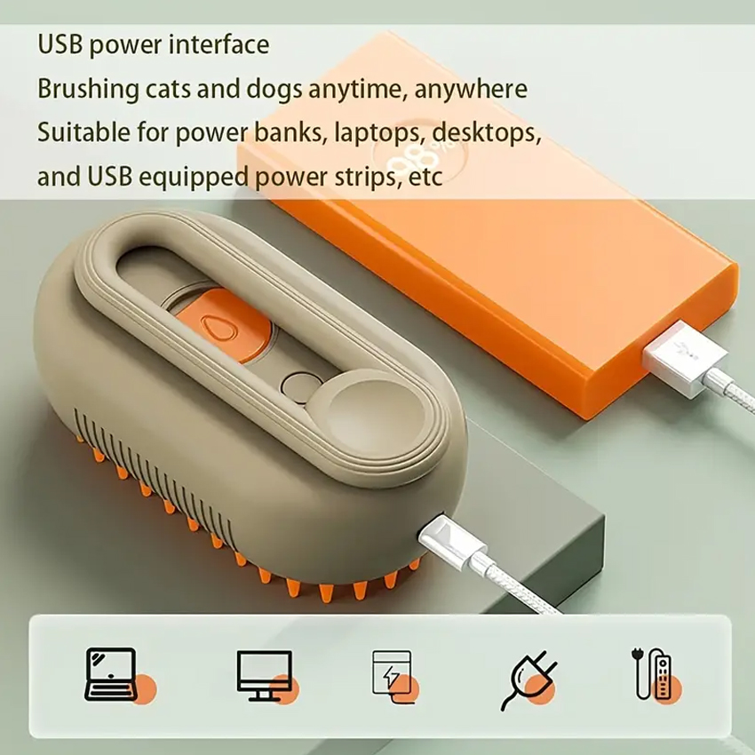 Customized Cat Steam Brush Pet Hair Grooming Spray Brush For Hair Remover manufacturers From China | Roadreign 12