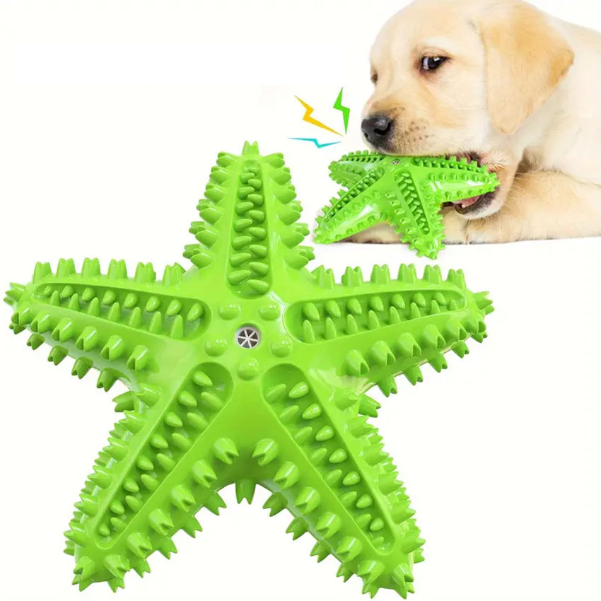 Pet Chew Toys Seastar Shaped Dog Molar Toothbrush for Teeth Cleaning Toys 2
