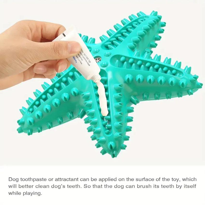 Pet Chew Toys Seastar Shaped Dog Molar Toothbrush for Teeth Cleaning Toys 14