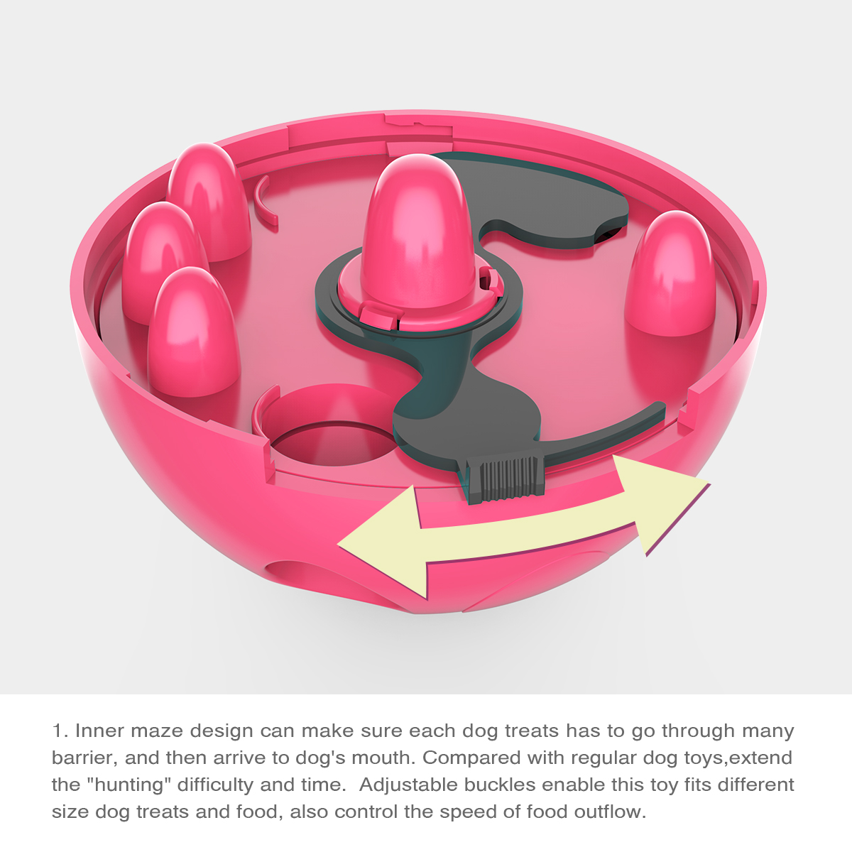 ROADREIGN - Distributeur automatique de nourriture pour animaux en plastique, jouet à bascule pour chien, très populaire 5