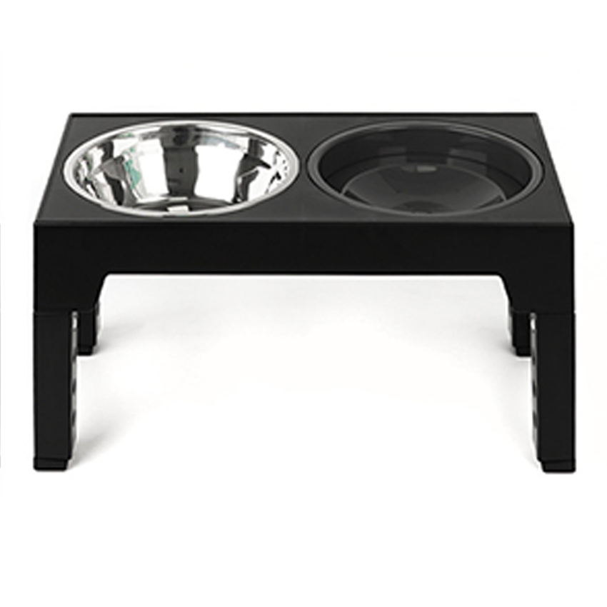 Adjustable Stainless Steel Dog Bowl , Raised Pet Bowl Can Adjust Height 2