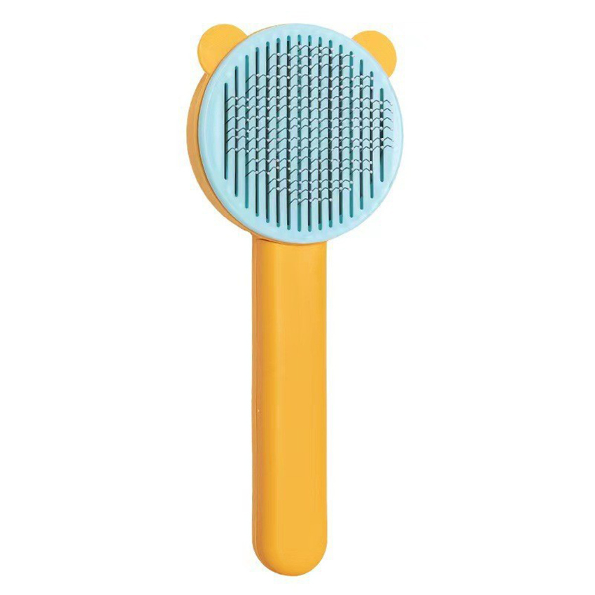 Self-cleaning pet hair comb plastic cat fur remover comb washable dog floating hair brush 10