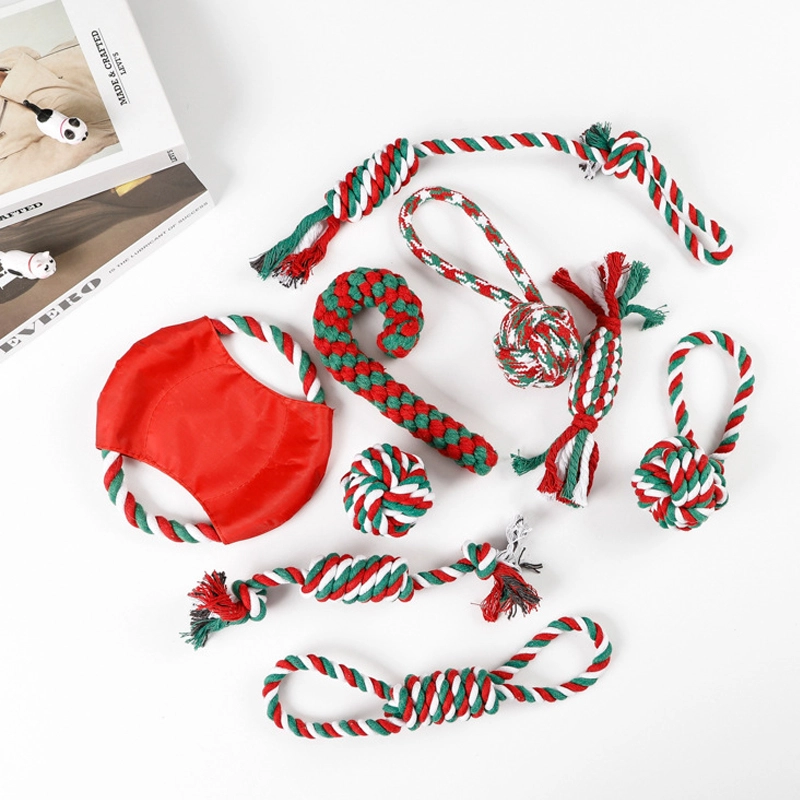 Customized Christmas Cotton Rope Pet Toy Set 3-15 Packs Combination manufacturers From China | Roadreign 1