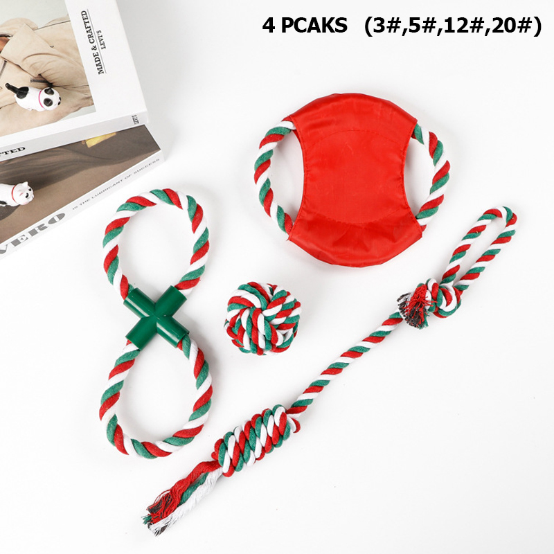 Customized Christmas Cotton Rope Pet Toy Set 3-15 Packs Combination manufacturers From China | Roadreign 8