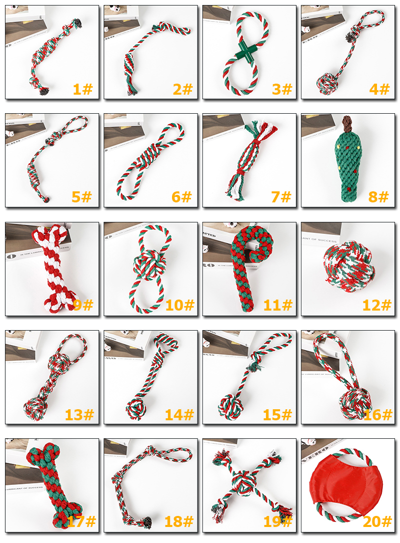 Customized Christmas Cotton Rope Pet Toy Set 3-15 Packs Combination manufacturers From China | Roadreign 11