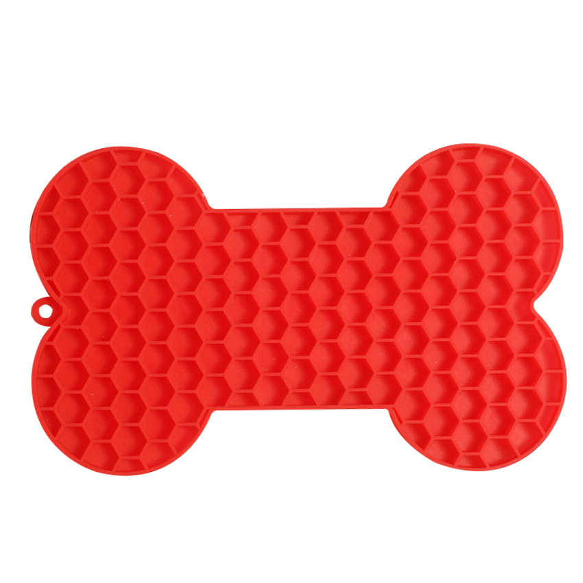 Customized Silicone Bone Shaped Dog Lick Slow Feeder Mat Cat Wet Food Dispenser manufacturers From China | Roadreign 12