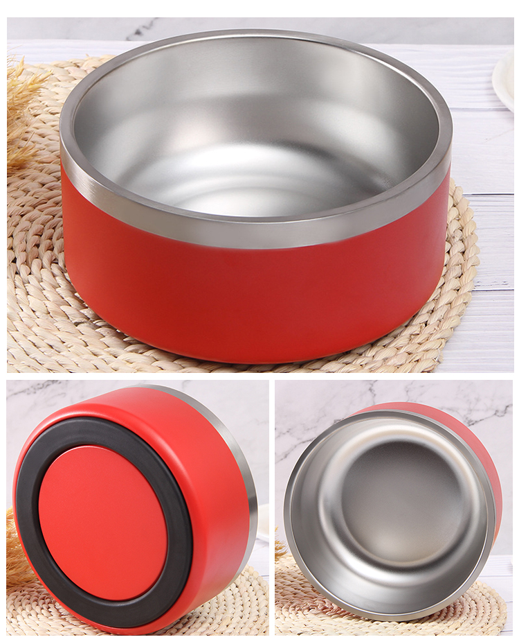 Wholesale Pet Luxury Sublimation Custom 304 Stainless Steel Round Dog Bowls