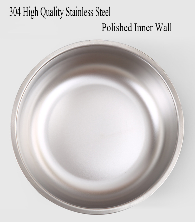 Wholesale Pet Luxury Sublimation Custom 304 Stainless Steel Round Dog Bowls