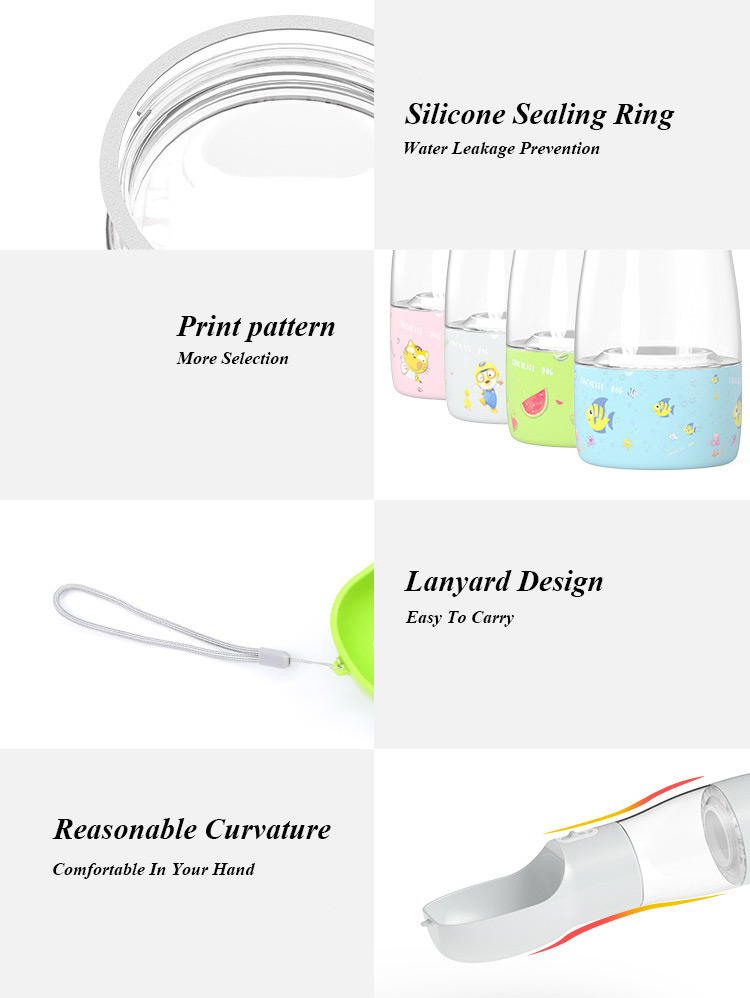 Factory Hot Sales Plastic Portable Pet Drinking Water Bottle For Dog