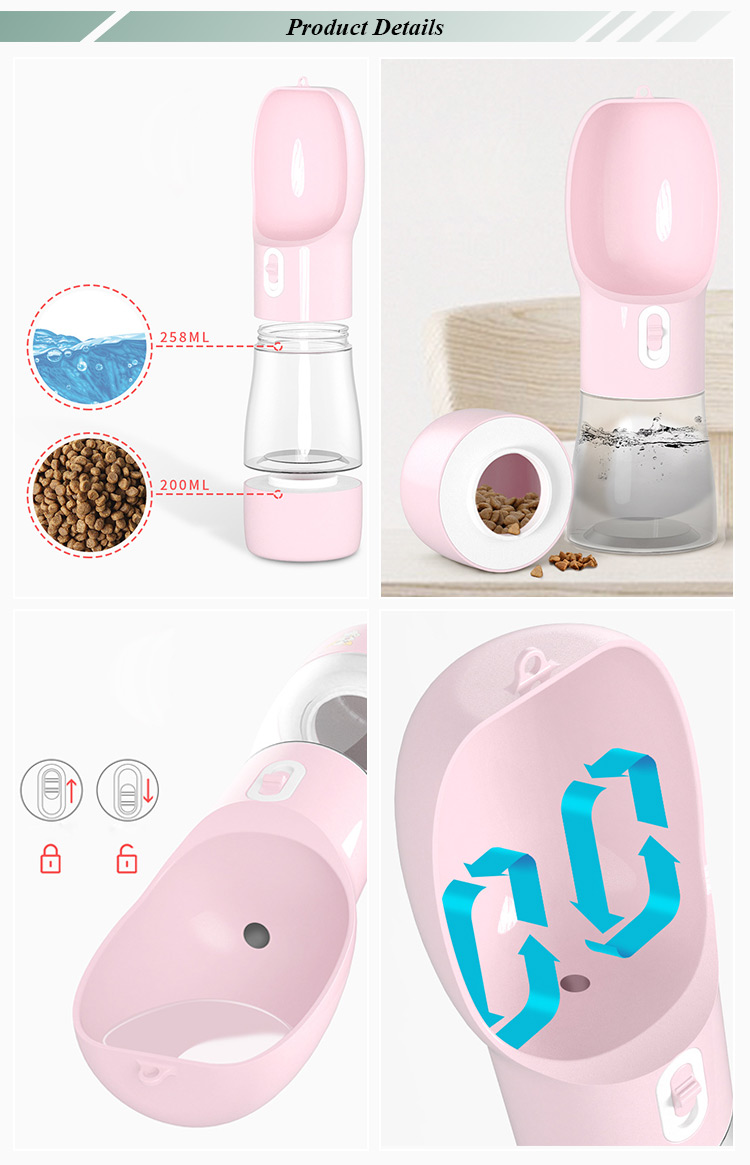 Factory Hot Sales Plastic Portable Pet Drinking Water Bottle For Dog