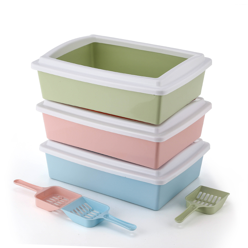 ROADREIGN - Caja de arena de plástico para gatos, ideal para baños de mascotas, a buen precio. 6