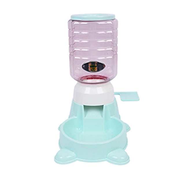 Automated pet feeding bowl press-button type plastic dog food dispenser 1