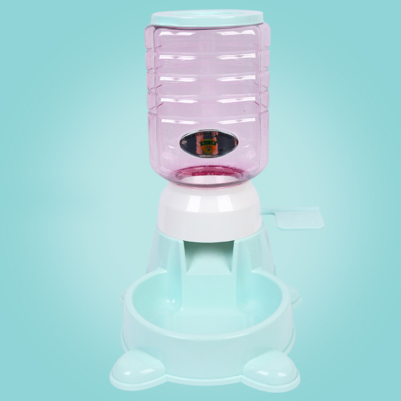 Automated pet feeding bowl press-button type plastic dog food dispenser 2
