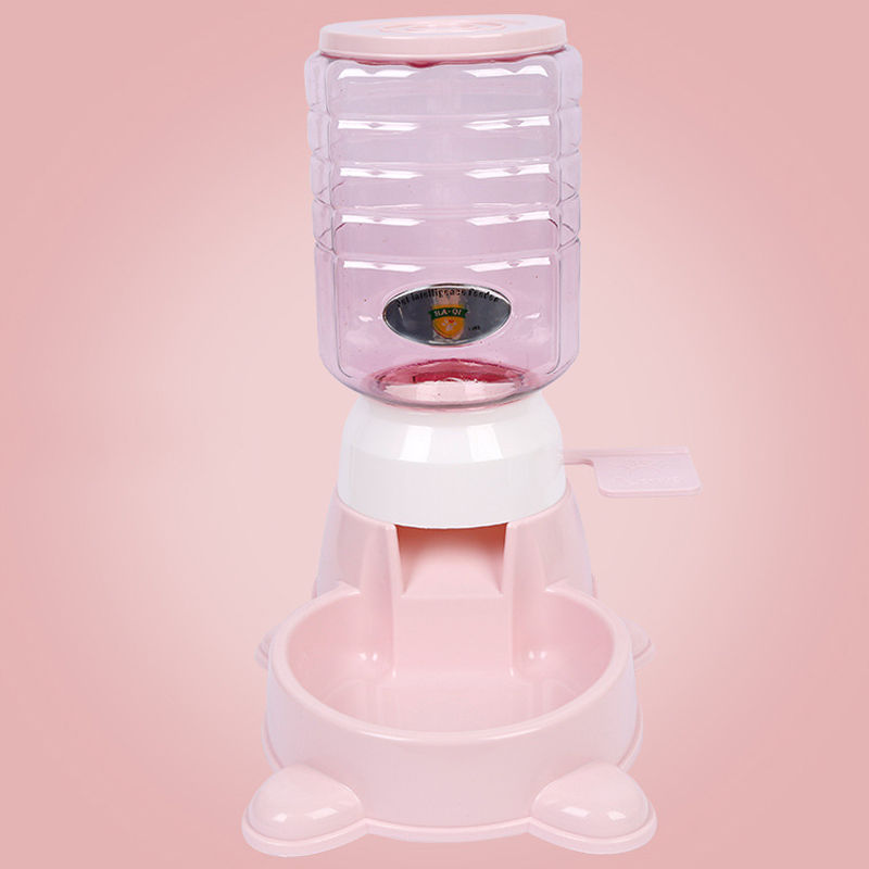 Automated pet feeding bowl press-button type plastic dog food dispenser 10