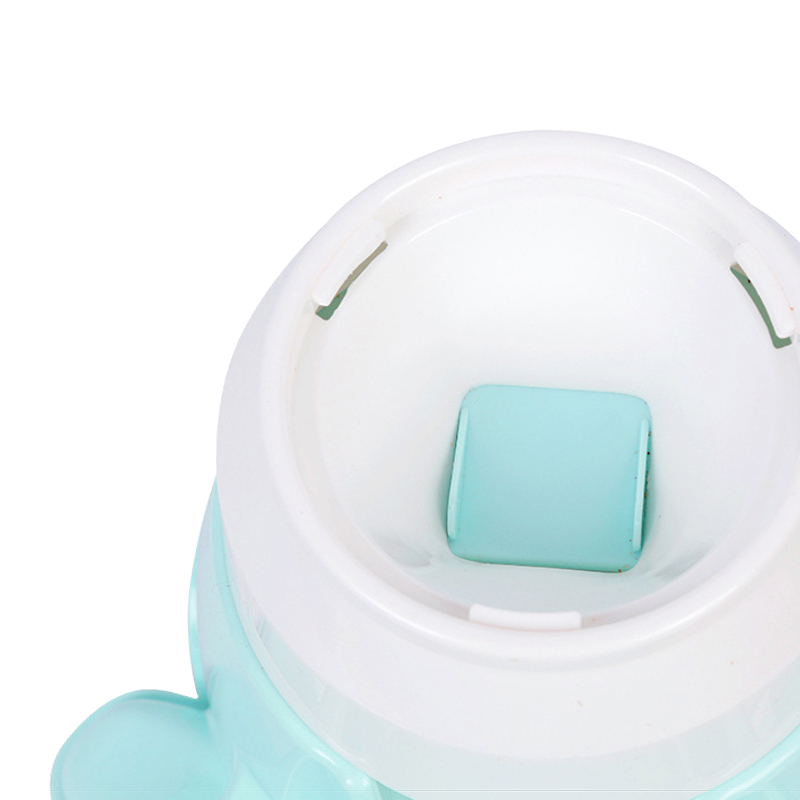 Automated pet feeding bowl press-button type plastic dog food dispenser 5