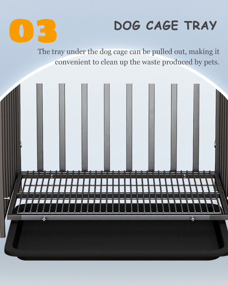 Dog Cage Pet Reinforced Square Tube Enclosure Suitable For Both Small And Large Dog Crate 12