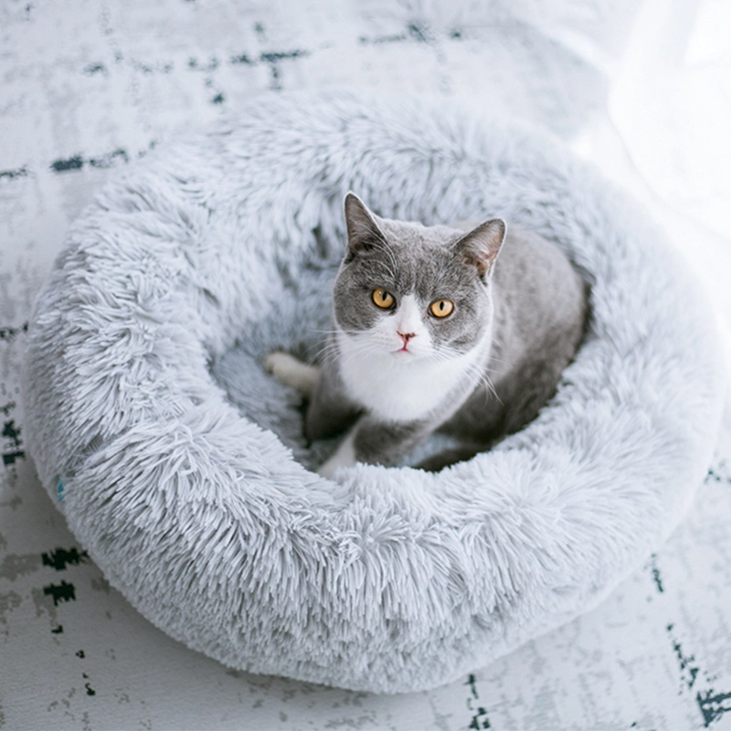 Pet Bed Round Comfortable Cat Deep Sleeper Pad Soft PP Cotton Dog Bed 1
