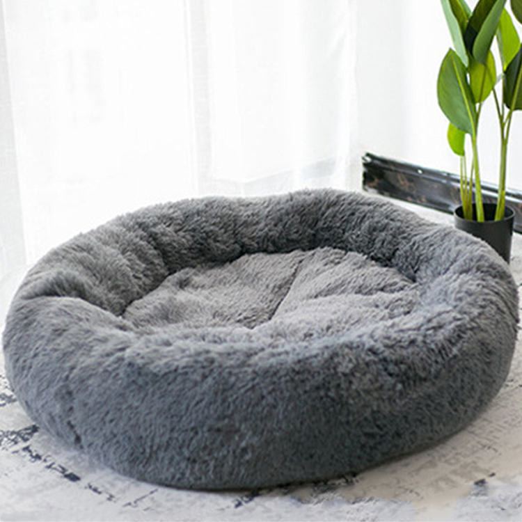 Lit rond confortable pour chat, matelas profond en coton PP doux pour chien 6