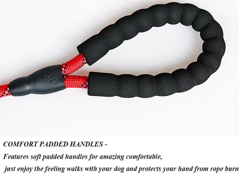 Nylon Dog Leash With Comfortable Padded Handle And Highly Reflective Threads manufacturers From China | Roadreign 11