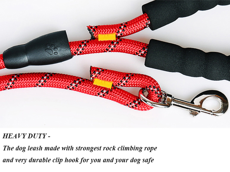 Nylon Dog Leash With Comfortable Padded Handle And Highly Reflective Threads manufacturers From China | Roadreign 12
