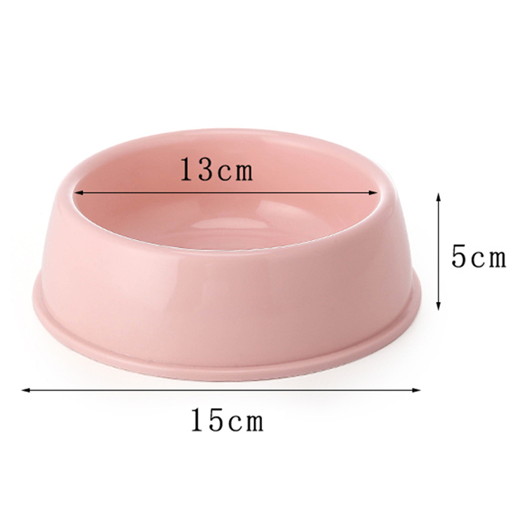 plastic dog feeder dispenser round bowl for pet food and water eating 12