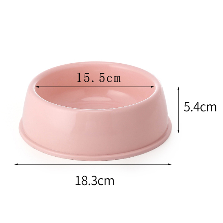 plastic dog feeder dispenser round bowl for pet food and water eating 13