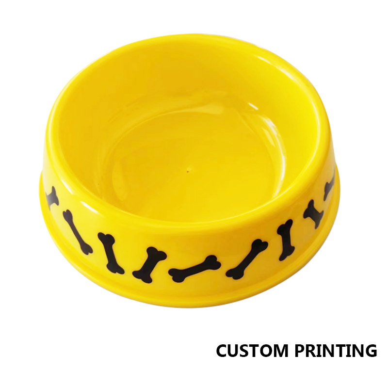 plastic dog feeder dispenser round bowl for pet food and water eating 11