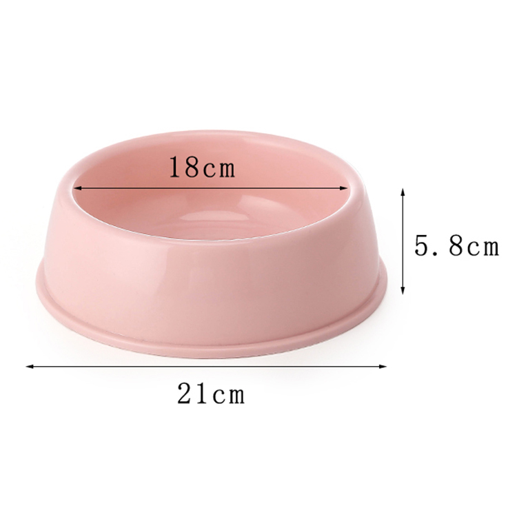 plastic dog feeder dispenser round bowl for pet food and water eating 14