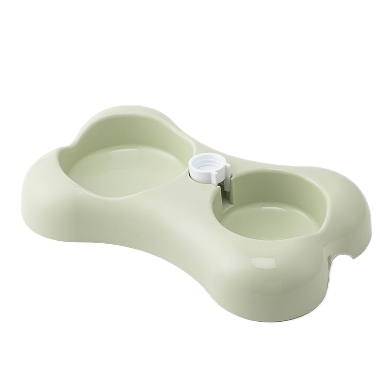 Double Dog Bottle Bowl Automatic Pet Water Feeder Plastic Bowl 4