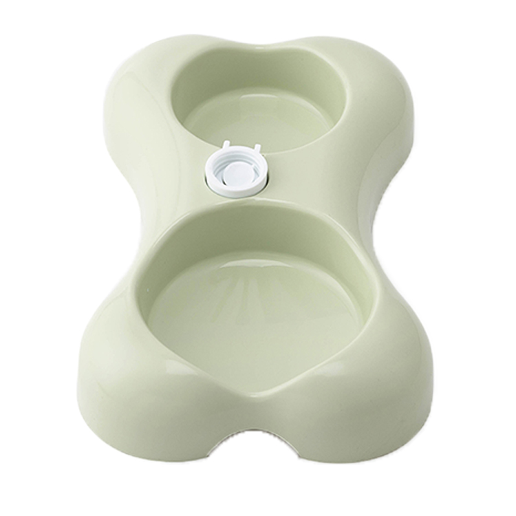 Double Dog Bottle Bowl Automatic Pet Water Feeder Plastic Bowl 12