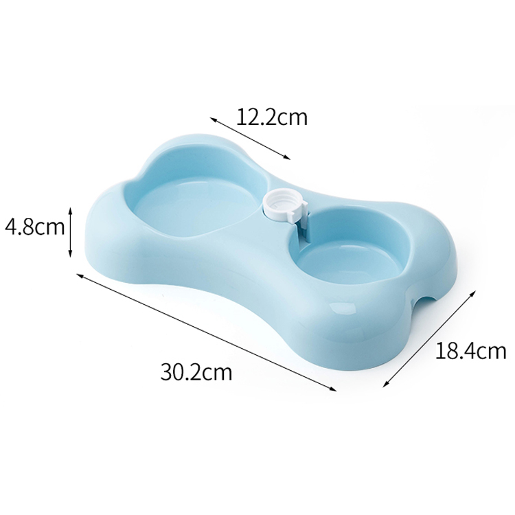 Double Dog Bottle Bowl Automatic Pet Water Feeder Plastic Bowl 9