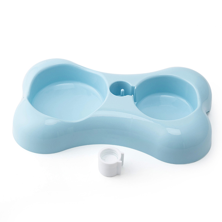 Double Dog Bottle Bowl Automatic Pet Water Feeder Plastic Bowl 14